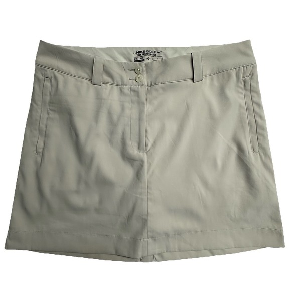 Nike Pants - Nike Golf Skort Womens 10 Khaki Dri Fit Stretch Athletic Tennis Skirt